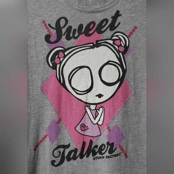 2000s, Stupid Factory graphic tee "Sweet Talker" in used condition - Picture 2 of 16